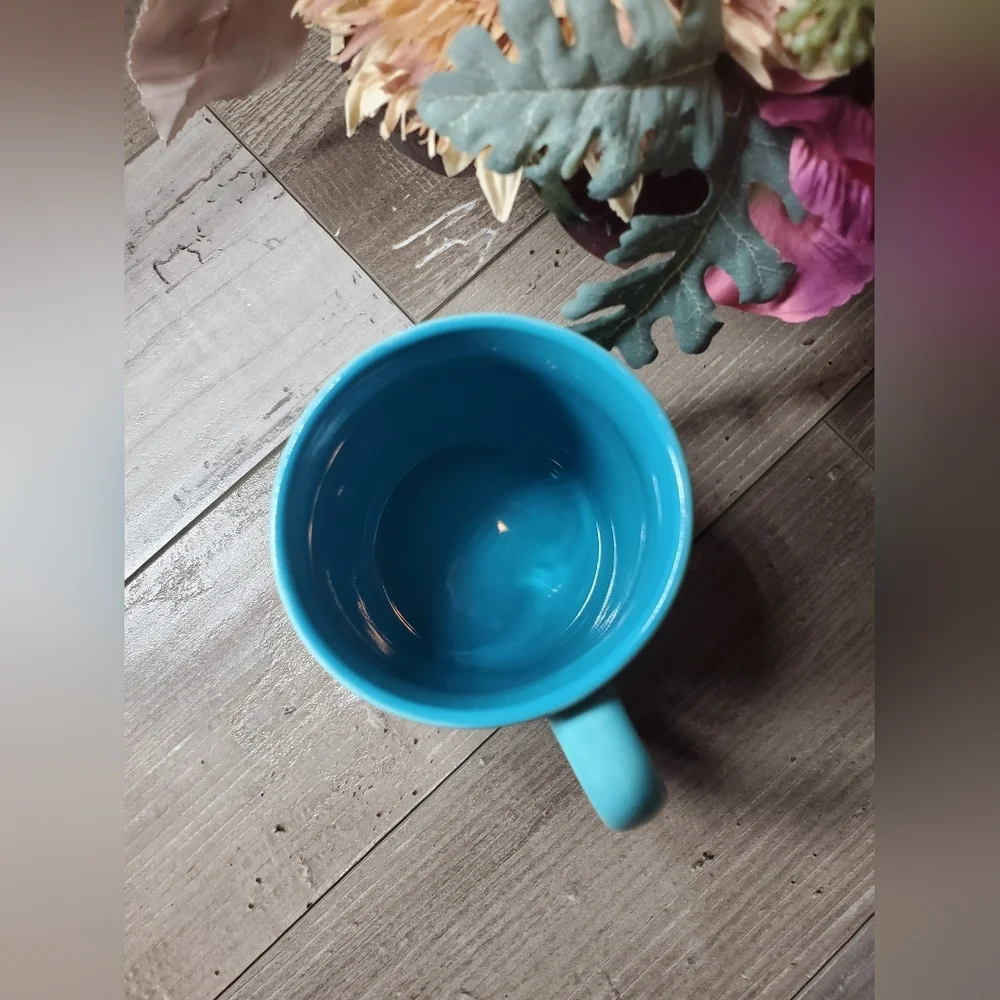 Disney Parks Minnie Mouse Retro “Sweet as Pie” Teal Coffee Mug NWOT